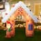 Glitzhome® 8ft. LED Lighted Gingerbread House Inflatable Décor